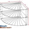 imageSimple Houseware 3Tier Counter Corner Shelf Organizer SilverChrome