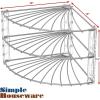 imageSimple Houseware 3Tier Counter Corner Shelf Organizer SilverSilver