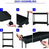 imageSimple Houseware 3Tier SlimNarrow Storage Cart with Handle 55 Wide x 265 Height Rolling Organizer for Kitchen Bathroom Laundry Room  BlackBlack
