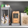 imageSimple Houseware 3Tier SlimNarrow Storage Cart with Handle 55 Wide x 265 Height Rolling Organizer for Kitchen Bathroom Laundry Room  BlackGray