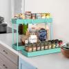 imageSimple Houseware 3Tier SlimNarrow Storage Cart with Handle 55 Wide x 265 Height Rolling Organizer for Kitchen Bathroom Laundry Room  BlackTurquoise