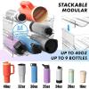 imageSimple Houseware 3Tier Stackable Water Bottle Storage Organizer Clear  Space Saving Bottle Holder for Kitchen Pantry and Refrigerator  Fits Stanley 40 oz Tumbler3Tier