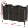 imageSimple Houseware 4Bag Heavy Duty Laundry Sorter Rolling Cart SilverAssortedBronze
