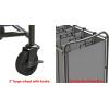 imageSimple Houseware 4Bag Heavy Duty Laundry Sorter Rolling Cart SilverAssortedDark Grey
