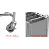 imageSimple Houseware 4Bag Heavy Duty Laundry Sorter Rolling Cart SilverAssortedSilver
