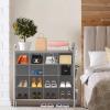 imageSimple Houseware 4Tier 16 Cube Shoe Cubby Rack Organizer Gray
