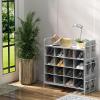 imageSimple Houseware 4Tier 16 Cube Shoe Cubby Rack Organizer Gray