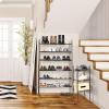 imageSimple Houseware 4Tier Expandable and Stackable Shoe Racks with Shelves for 16 Pairs of Shoes Black3Tier