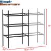 imageSimple Houseware 4Tier Expandable and Stackable Shoe Racks with Shelves for 16 Pairs of Shoes Black3Tier