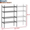 imageSimple Houseware 4Tier Expandable and Stackable Shoe Racks with Shelves for 16 Pairs of Shoes Black4Tier
