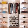 imageSimple Houseware 6Tier Shoe Rack Storage Organizer wSide Hanging Bag GreyBronze