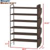 imageSimple Houseware 6Tier Shoe Rack Storage Organizer wSide Hanging Bag GreyBronze