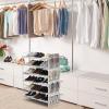 imageSimple Houseware 6Tier Shoe Rack Storage Organizer wSide Hanging Bag GreyGrey