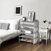 imageSimple Houseware 6Tier Shoe Rack Storage Organizer wSide Hanging Bag GreyGrey