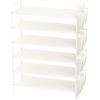 imageSimple Houseware 6Tier Shoe Rack Storage Organizer wSide Hanging Bag GreyWhite