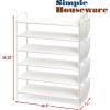 imageSimple Houseware 6Tier Shoe Rack Storage Organizer wSide Hanging Bag GreyWhite