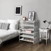 imageSimple Houseware 6Tier Shoe Rack Storage Organizer wSide Hanging Bag GreyWhite