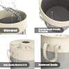imageSimple Houseware 75L Collapsible Laundry Hamper Rectangle Cotton Basket with Drawstring Closure and Handles Gray1Pack