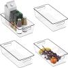 imageSimple Houseware Clear Storage Bins Organizer for Freezer  Fridge  Pantry 12 x 62 x 34 4 Packs4 Pack  14 x 7 x 375
