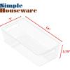 imageSimple Houseware Clear Storage Bins Organizer for Freezer  Fridge  Pantry 12 x 62 x 34 4 Packs4 Pack  14 x 7 x 375