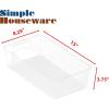 imageSimple Houseware Clear Storage Bins Organizer for Freezer  Fridge  Pantry 12 x 62 x 34 4 Packs4 Pack  15 x 8 x 375