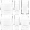 imageSimple Houseware Clear Storage Bins Organizer for Freezer  Fridge  Pantry 12 x 62 x 34 4 Packs6 Pack  Assorted Sizes