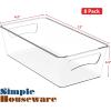 imageSimple Houseware Clear Storage Bins Organizer for Freezer  Fridge  Pantry 12 x 62 x 34 4 Packs8 Pack  12 x 6 x 34