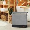 imageSimple Houseware Double Bin Laundry Hamper with Braided Handles and Removable Laundry BagsLid Gray