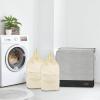 imageSimple Houseware Double Bin Laundry Hamper with Braided Handles and Removable Laundry BagsLid Gray