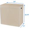 imageSimple Houseware Double Laundry Hamper with Lid and Removable Bags BlackBeige