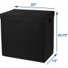 imageSimple Houseware Double Laundry Hamper with Lid and Removable Bags BlackBlack