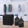 imageSimple Houseware Double Laundry Hamper with Lid and Removable Bags BlackBlack
