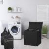 imageSimple Houseware Double Laundry Hamper with Lid and Removable Bags BlackBlack