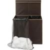 imageSimple Houseware Double Laundry Hamper with Lid and Removable Bags BlackBrown