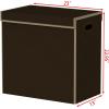imageSimple Houseware Double Laundry Hamper with Lid and Removable Bags BlackBrown