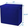 imageSimple Houseware Double Laundry Hamper with Lid and Removable Bags BlackDark Blue