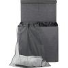 imageSimple Houseware Double Laundry Hamper with Lid and Removable Bags BlackDark Grey