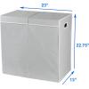 imageSimple Houseware Double Laundry Hamper with Lid and Removable Bags BlackGrey