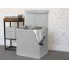 imageSimple Houseware Double Laundry Hamper with Lid and Removable Bags BlackGrey