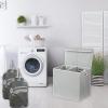 imageSimple Houseware Double Laundry Hamper with Lid and Removable Bags BlackGrey