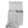 imageSimple Houseware Double Laundry Hamper with Lid and Removable Bags BlackGrey
