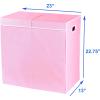 imageSimple Houseware Double Laundry Hamper with Lid and Removable Bags BlackPink