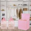 imageSimple Houseware Double Laundry Hamper with Lid and Removable Bags BlackPink
