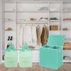 imageSimple Houseware Double Laundry Hamper with Lid and Removable Bags BlackTurquoise