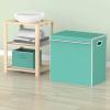 imageSimple Houseware Double Laundry Hamper with Lid and Removable Bags BlackTurquoise