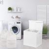 imageSimple Houseware Double Laundry Hamper with Lid and Removable Bags BlackWhite