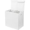 imageSimple Houseware Double Laundry Hamper with Lid and Removable Bags BlackWhite