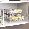 imageSimple Houseware Dual Row Front Loading Can Dispenser ChromeWhite