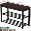 imageSimple Houseware Entryway Shoe Rack Bench Storage Organizer