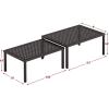 imageSimple Houseware Expandable Stackable Kitchen Counter Shelf Organizer White Metal Top 1125quotL x 79quotW x 54quotHBronze